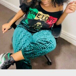 Fendi velour sweat pants